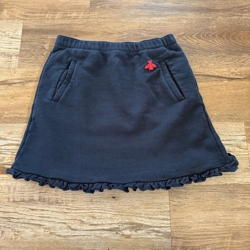 Gucci girls navy Skirt with Red Embroidery bee 10